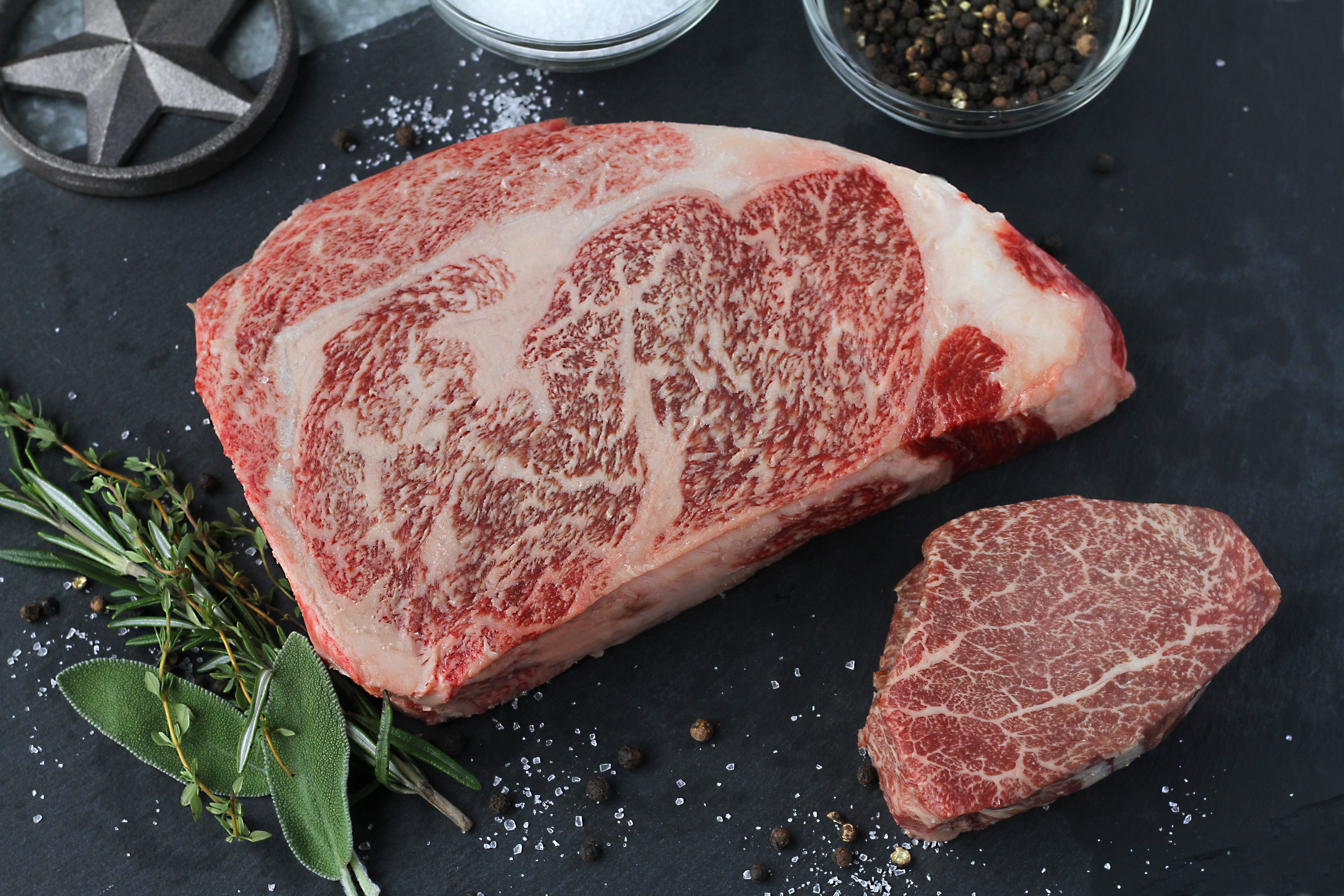 Wagyu beef - 30 days dry aged, ribeye and filet mignon