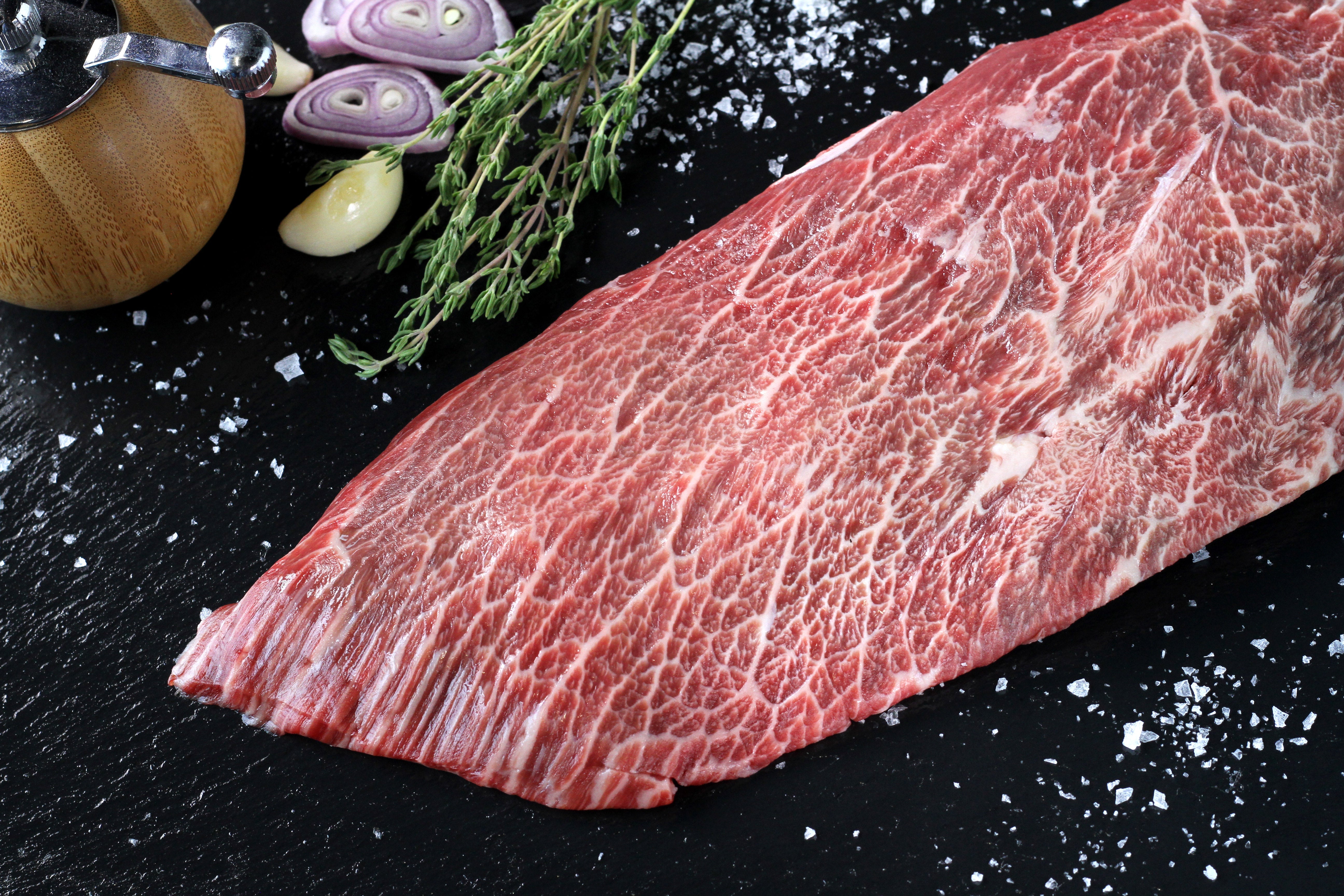 Texas Craft Wagyu dry aged Wagyu Flat Iron. Craft steaks. Dallas delivery.